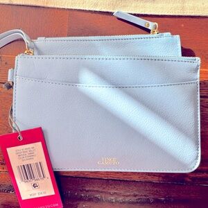 NWT Vince Camuto Leather Braie Wristlet - Periwinkle Blue
